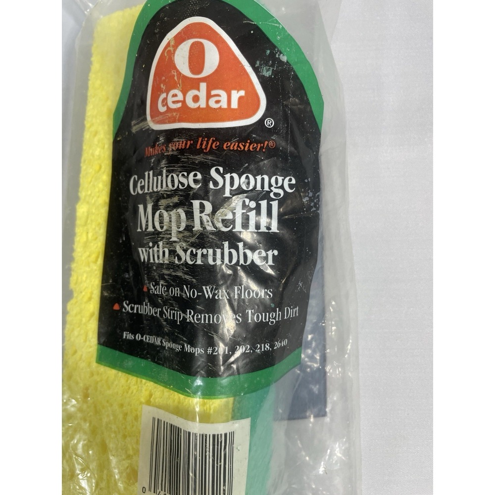 O-Cedar Yellow Cellulose Sponge Mop Head Refill New Sealed Replacement